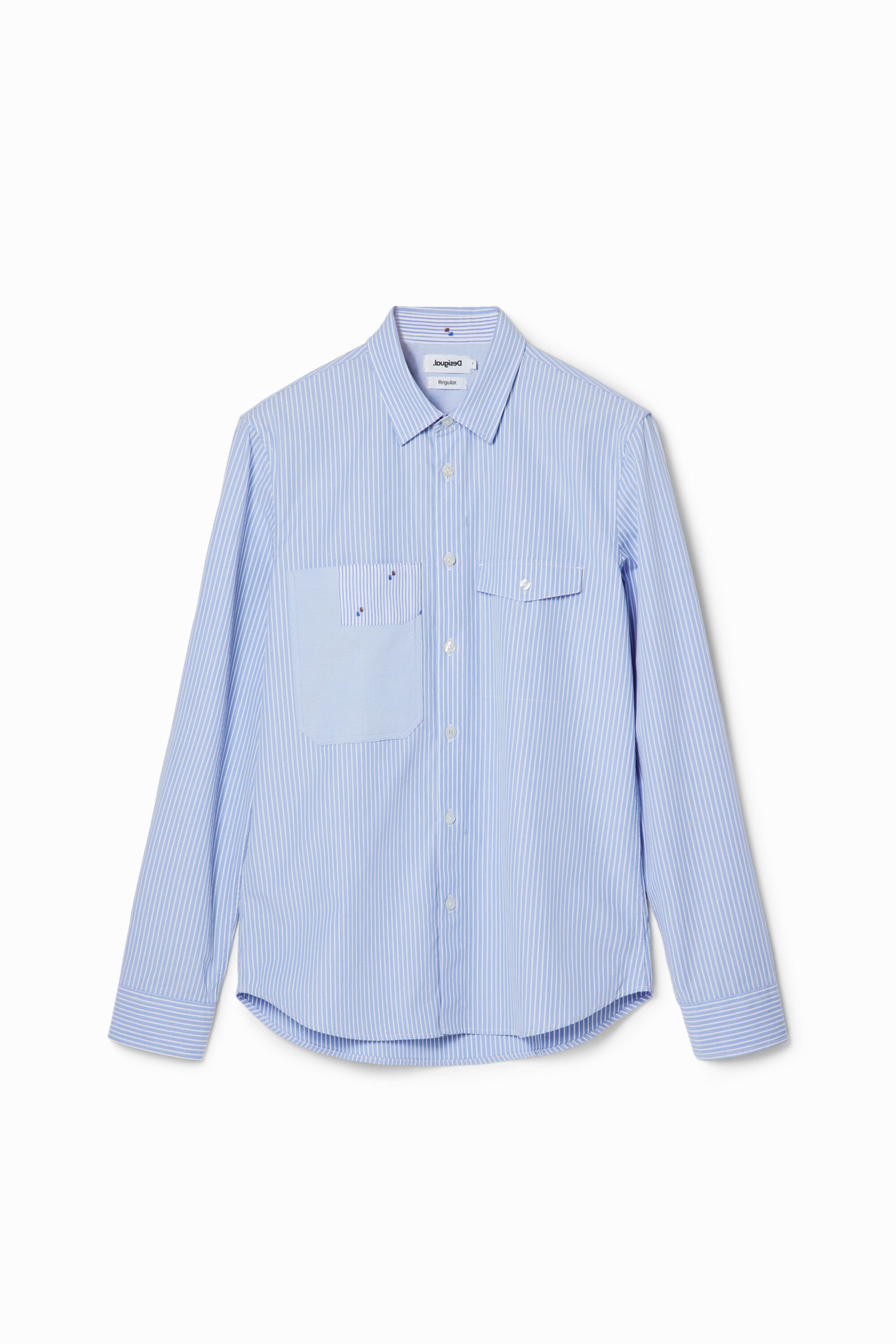 Chemise rayures poches