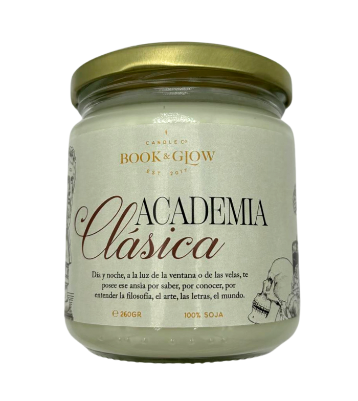 Book and Glow - *Os Arquivos* - Vela de Soja - Academia Clássica