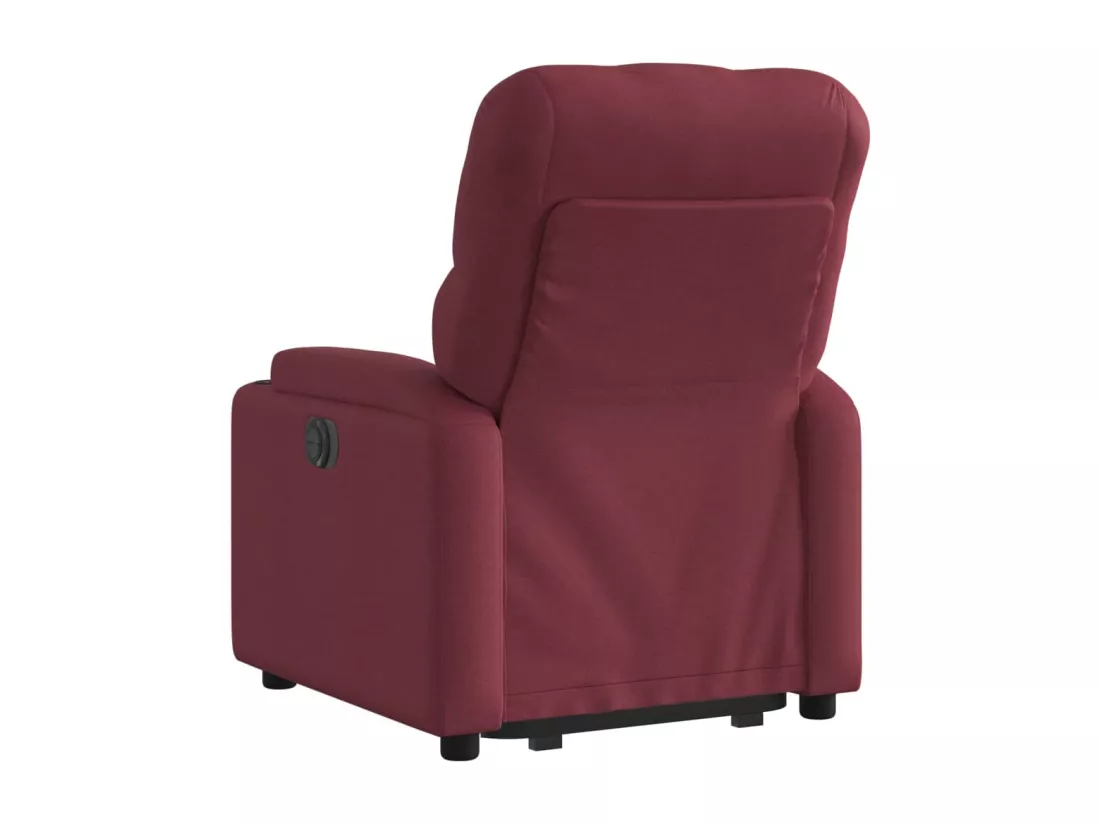 Fauteuil inclinable électrique rouge bordeaux tissu