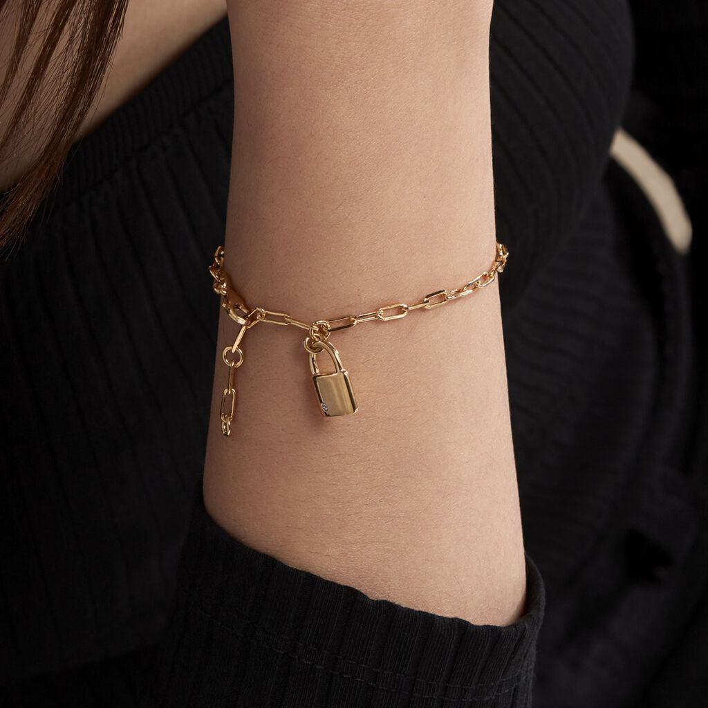 Bracelet Plaqué Or Guirec Oxyde De Zirconium