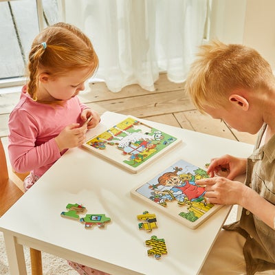 Pippi Langstrømpe Trepuslespill Pippi & Lille Gubben 16 Deler