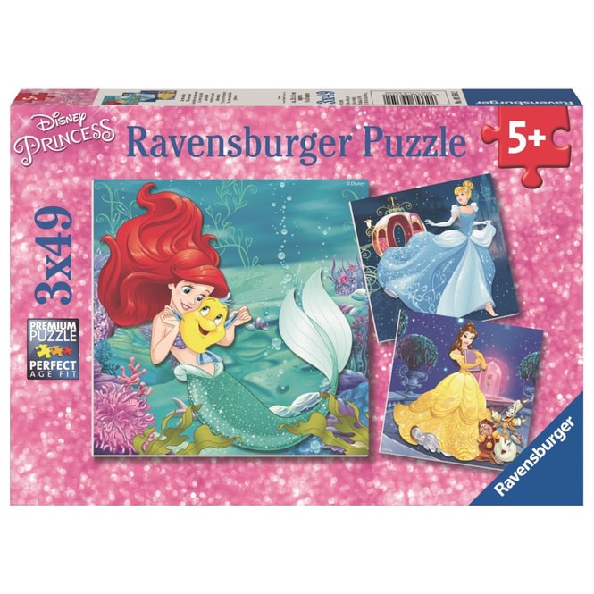 Puzzle-Box - Disney Princess - Abenteuer der Prinzessinnen - 3x 49 Teile