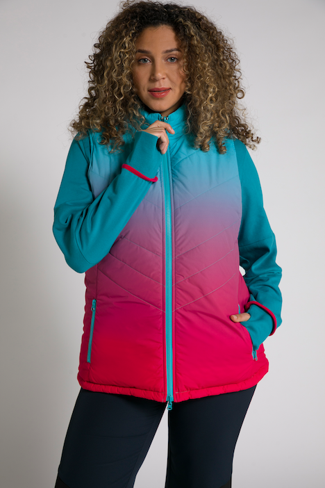 Wendeweste, Farbverlauf/uni, 2-Wege-Zipper, ärmellos