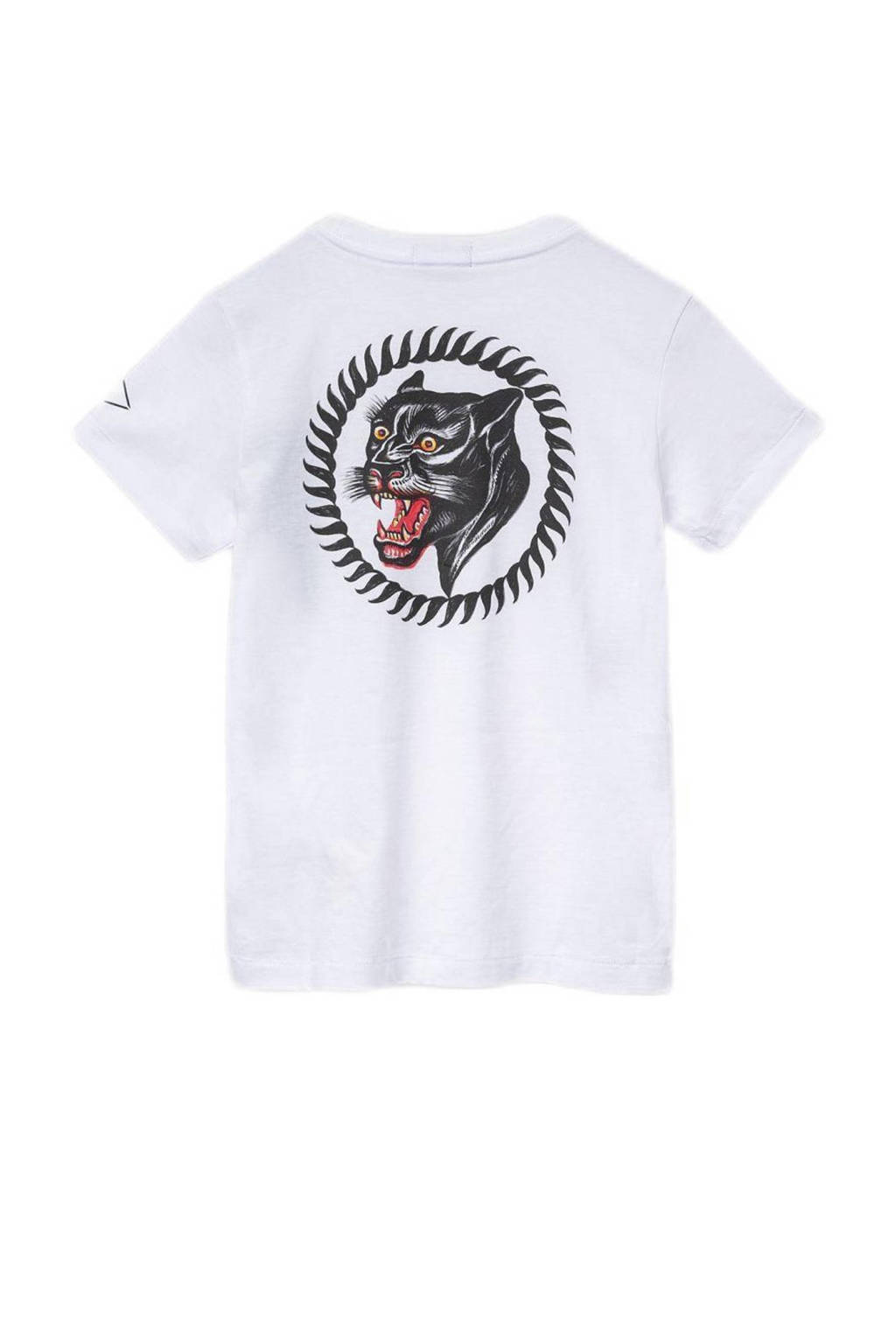 REPLAY T-shirt met tekst wit