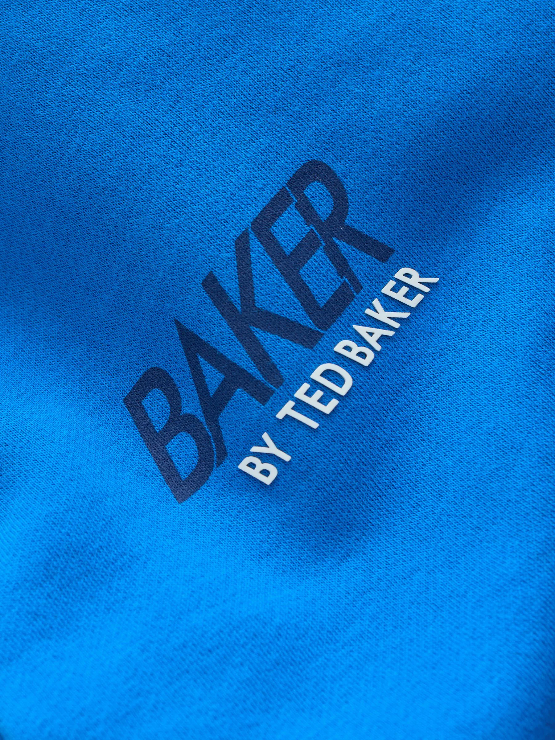 Baker by Ted Baker Oversized Blue Graphic Hoodie