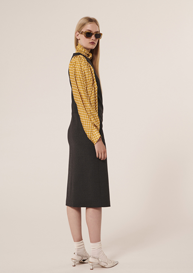 Robe Rollandegrise en flanelle