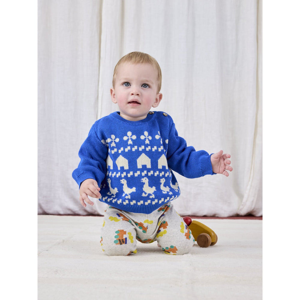 Køb Bobo Choses Blue Farm Jaquard Jumper