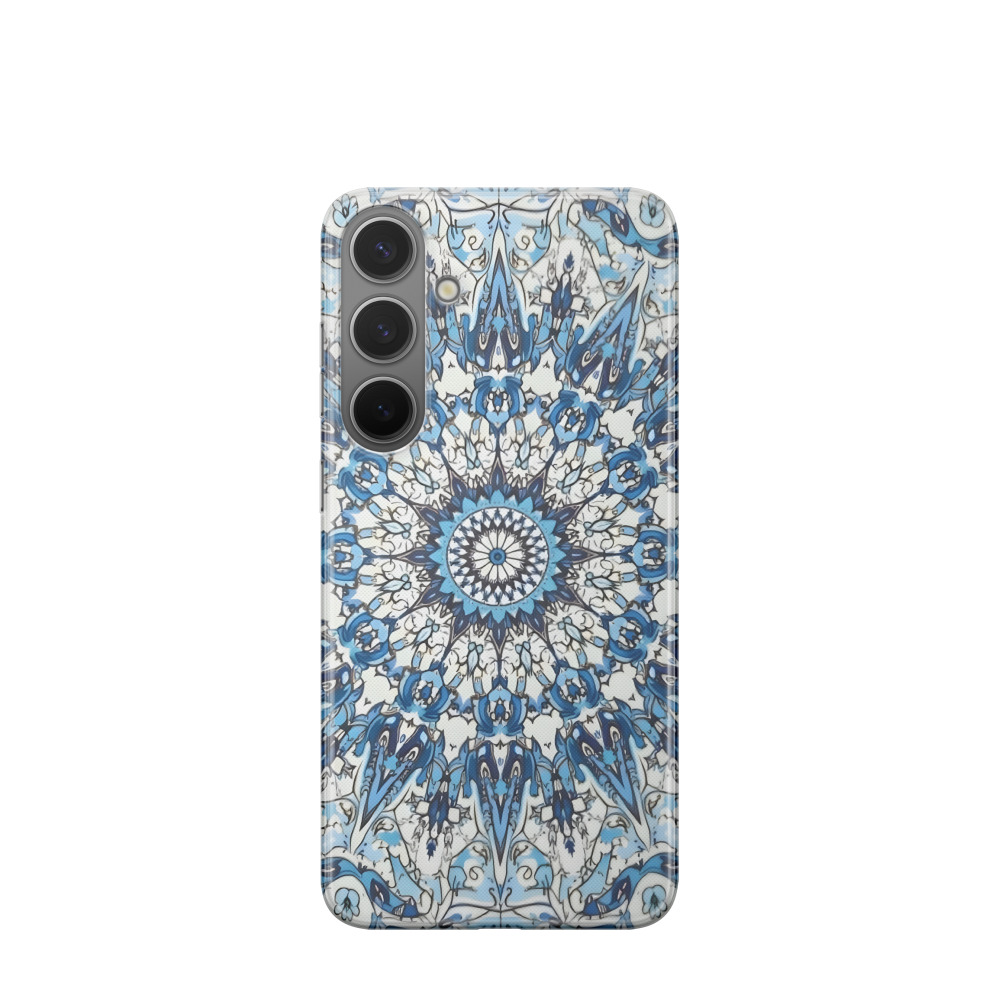 Samsung Galaxy S24 Plus Gummi Hülle Majolika-Ozeanlicht - Blau