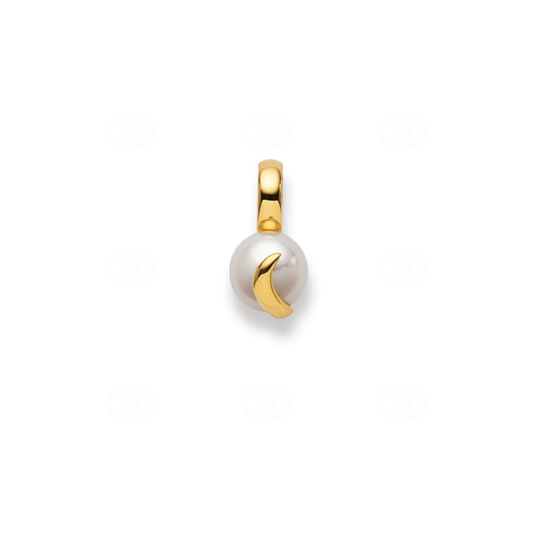 Anhänger 750/18 K Gelbgold mit Süsswasser-Kulturperle Ø 7.5mm