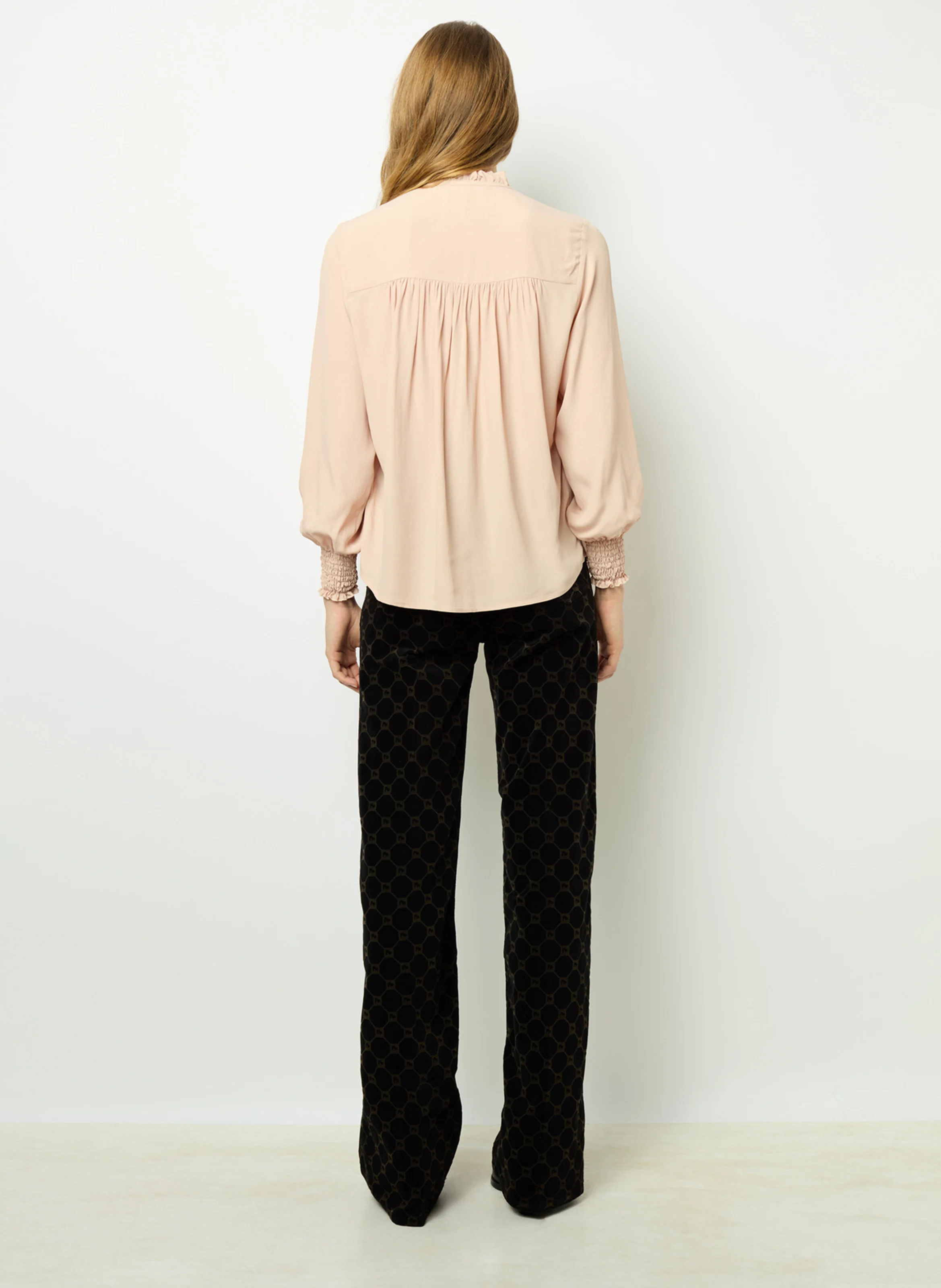 BELY - Chemise col victorien droit | Rouge