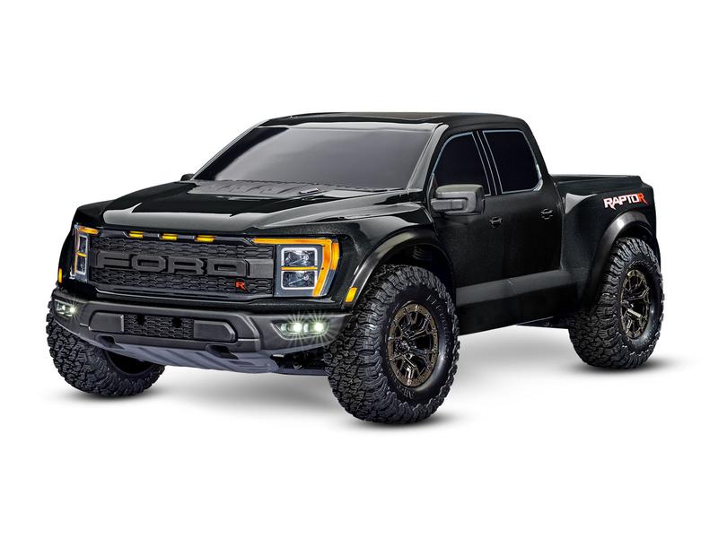 Traxxas Short Course Truck Ford F-150 Raptor R Schwarz, ART Scale Off-Road Ford F-150 Raptor Pick-up RC Modell mit Brushless Antrieb