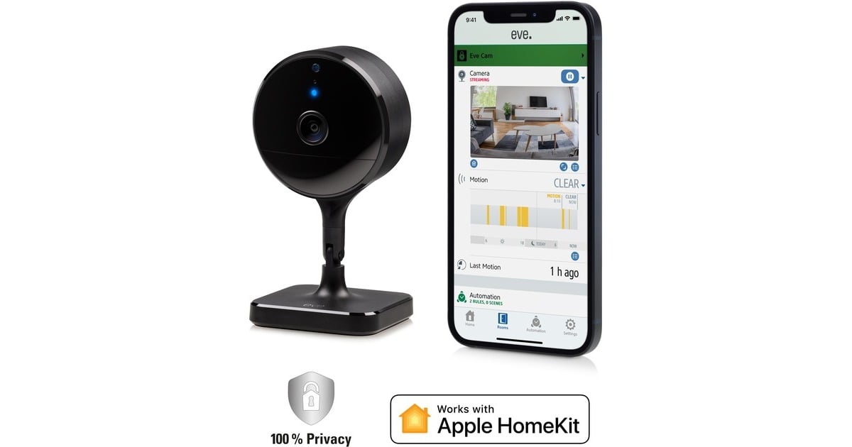 eveCam - Secure Indoor Camera  (Zwart)