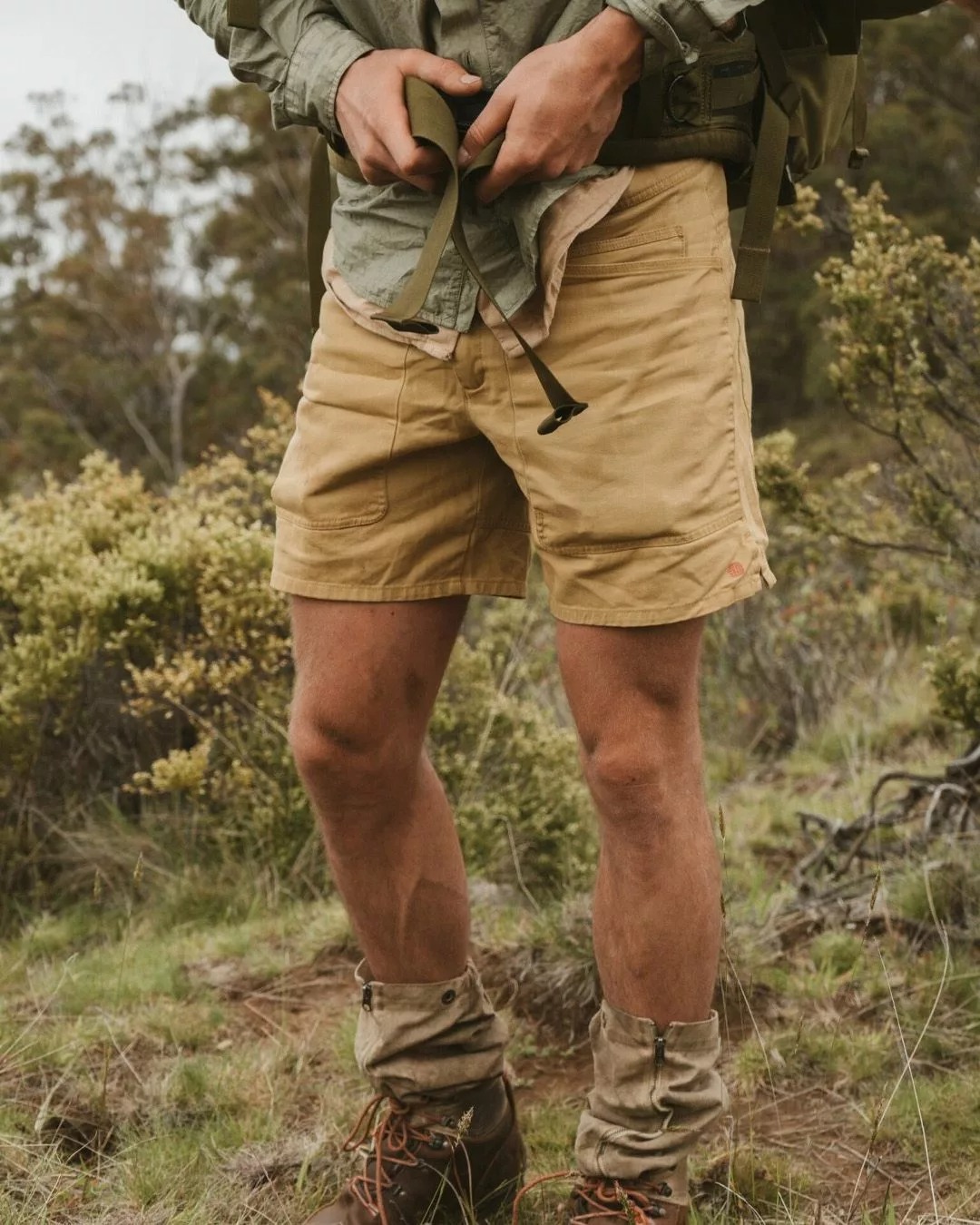7incher Adventure Shorts Herre 345/Faded Mustard