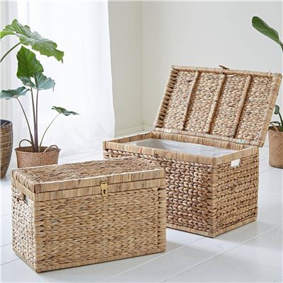Coffre de rangement tressé