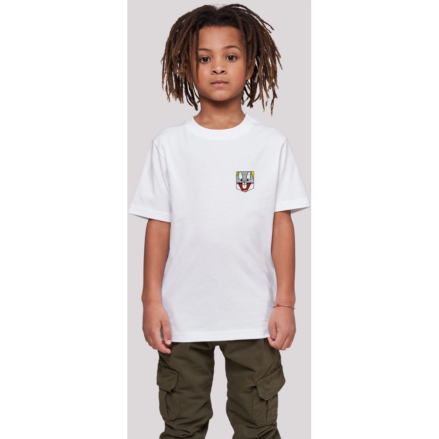 F4NT4STIC T-Shirt Looney Tunes Bugs Bunny  Faux Pocket weiß