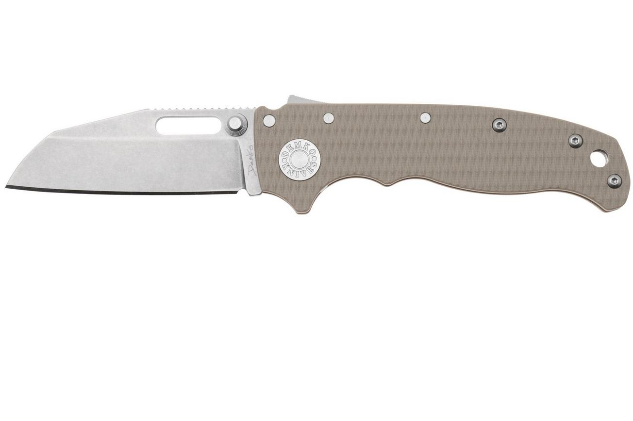 Demko Knives AD20.5 Shark-Lock CPM 3V Shark Foot AD205-3V-SFCT Coyote G10, zakmes