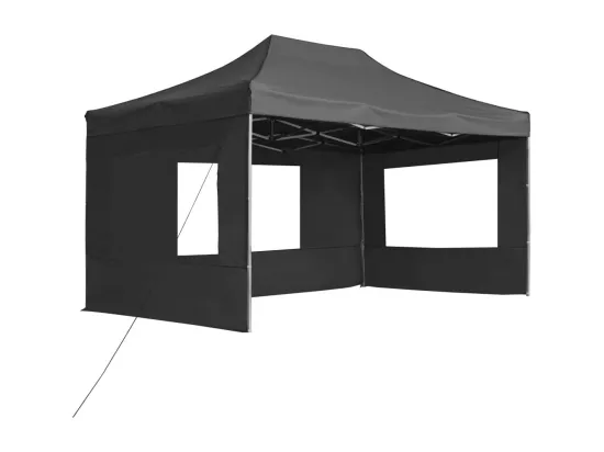 Tente de réception pliable à parois Aluminium 4,5x3m Anthracite