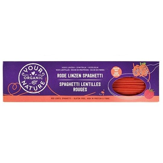 Your Organic Nature Rode linzen spaghetti (bio) 250 gram