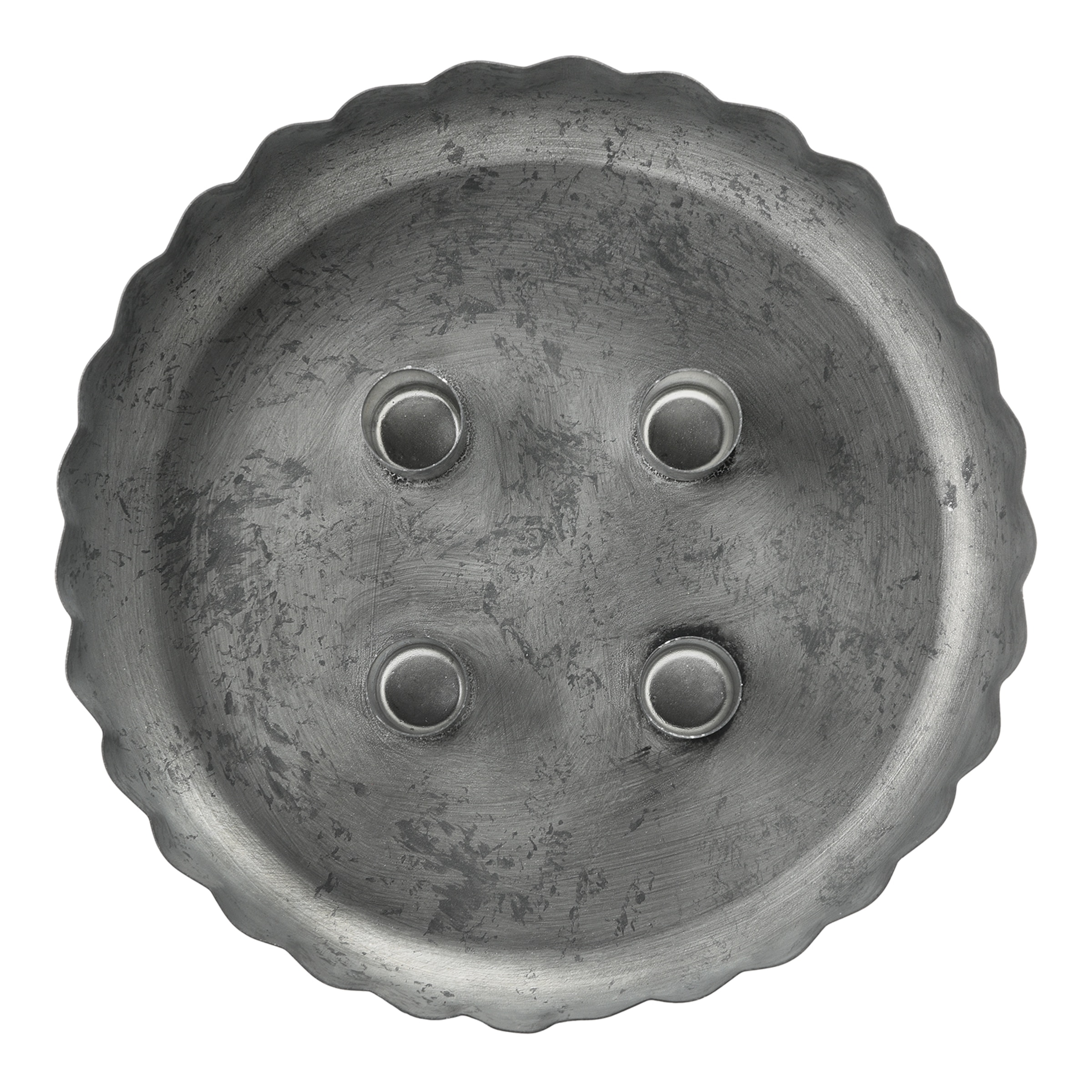 silber, ⌀ 22 x H 4 cm