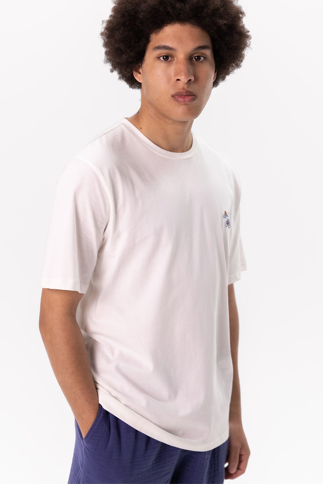 Wit T-shirt met artwork