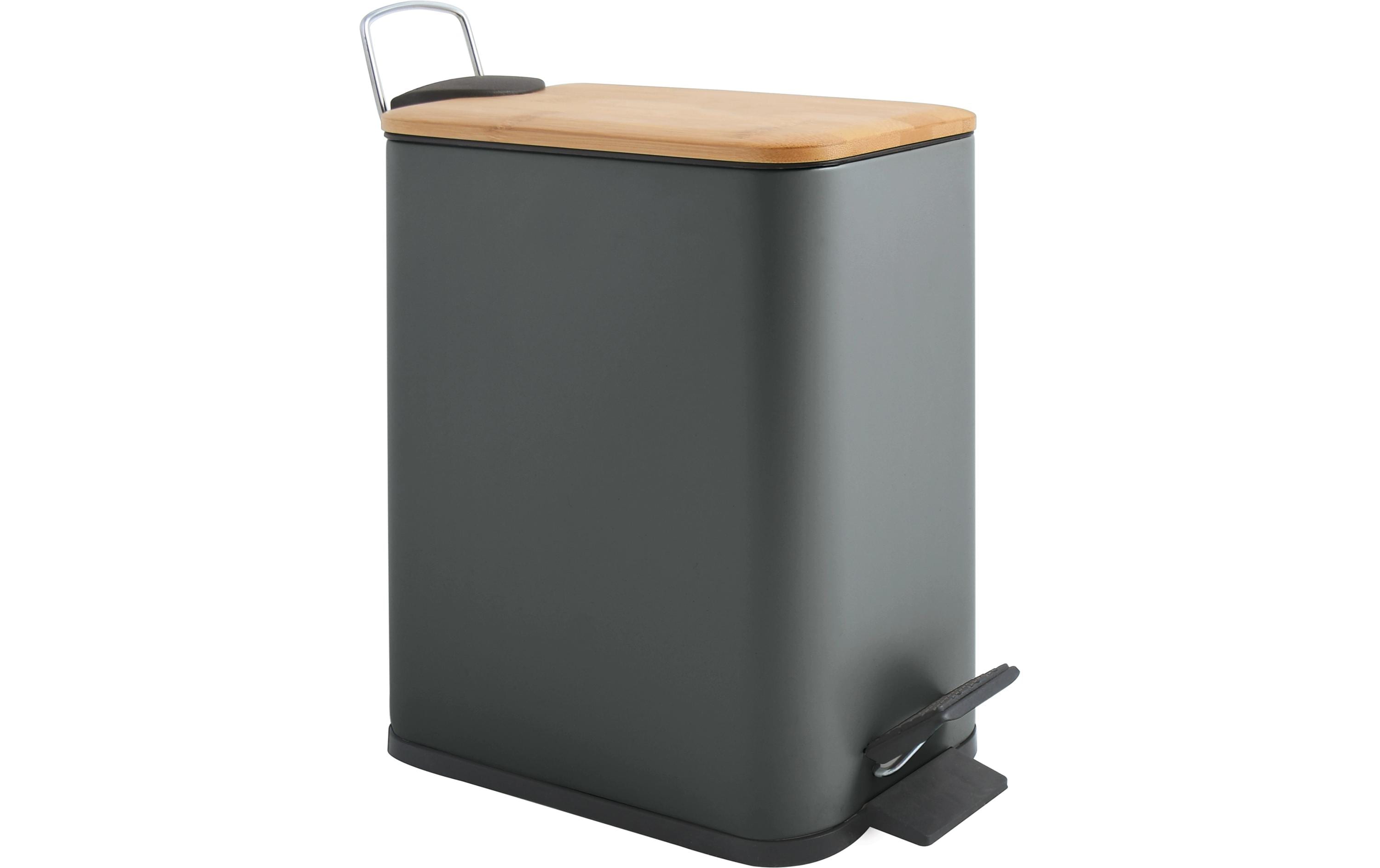 Treteimer Erik 5 l, GrauKosmetikeimer mit Soft-Close und Inneneimer