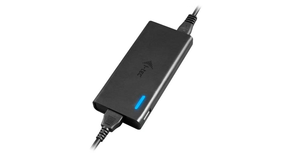 i-tecUSB-C HDMI DP Docking Station with Power Delivery 65W + i-tec Universal Charger 77 W  (Zwart)