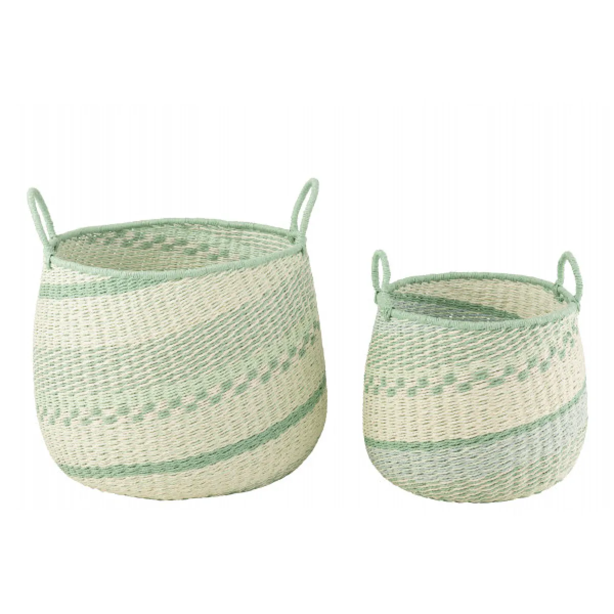 Dansmamaison Panier Zostere - Beige/Vert
