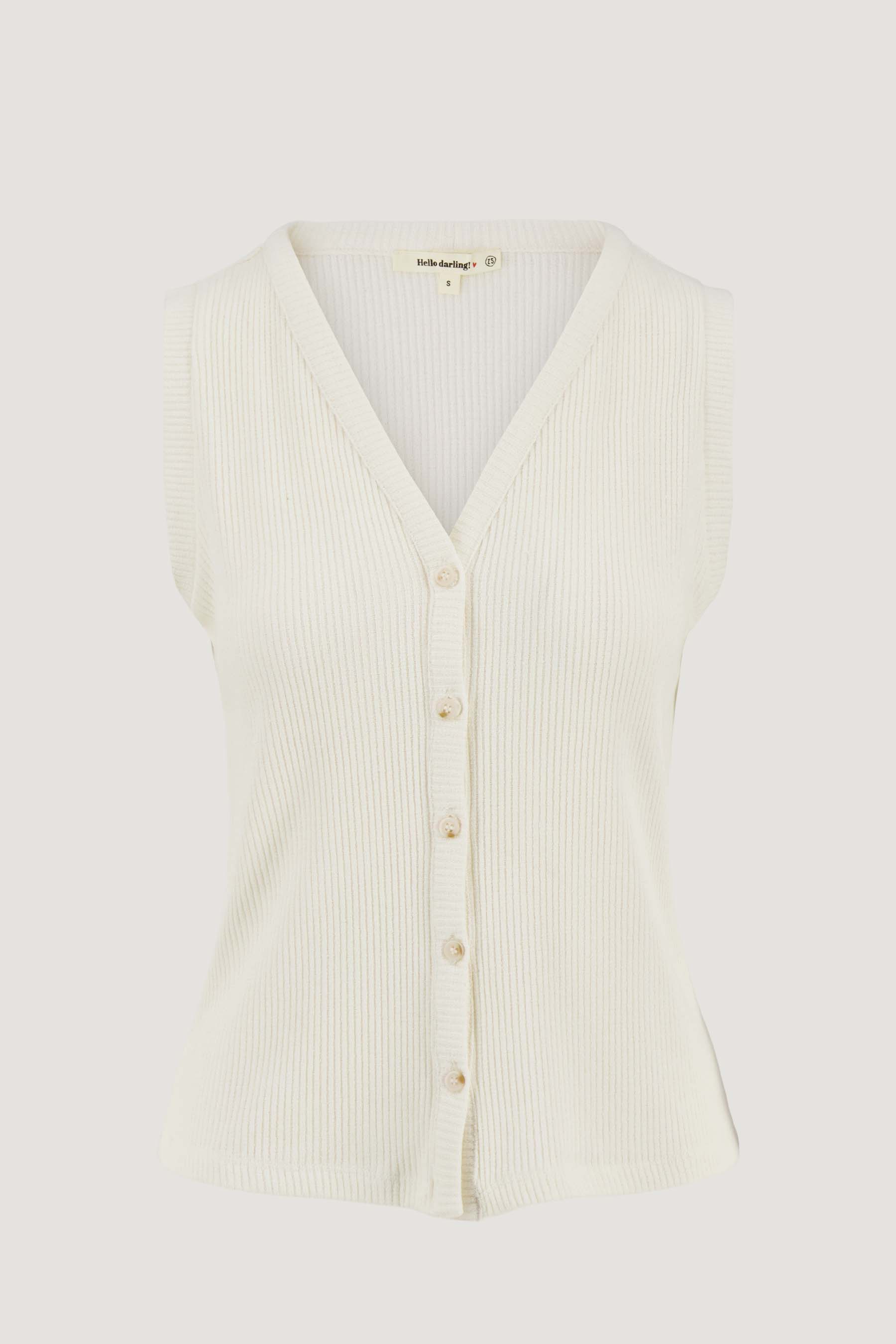singlet rib met knopen