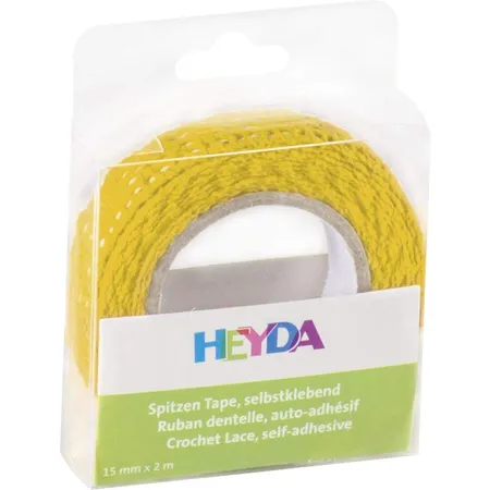 Heyda Spitzen Tape 2 m x 15 mm gelb