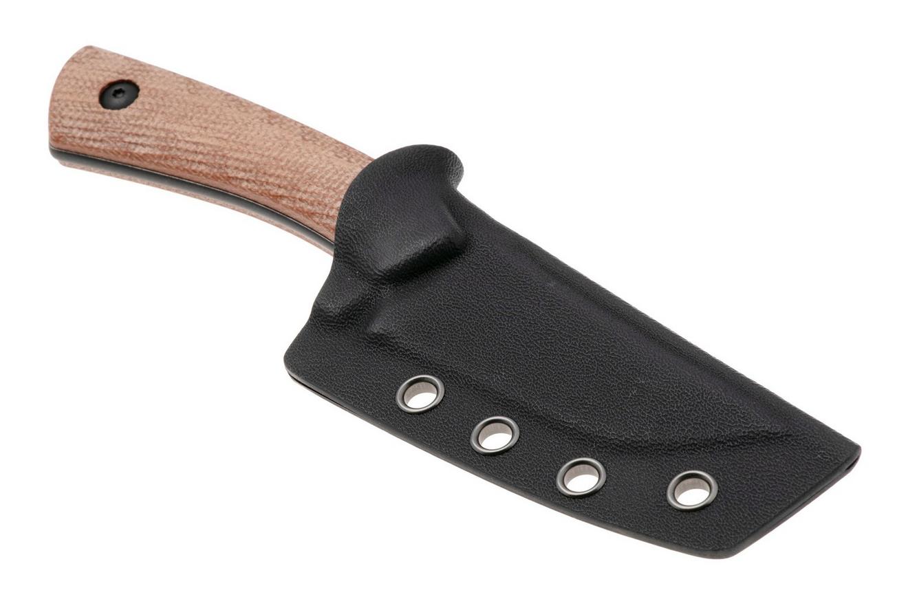 Bestech STEP BFK06D Blackwashed D2, Brown Micarta, vaststaand mes