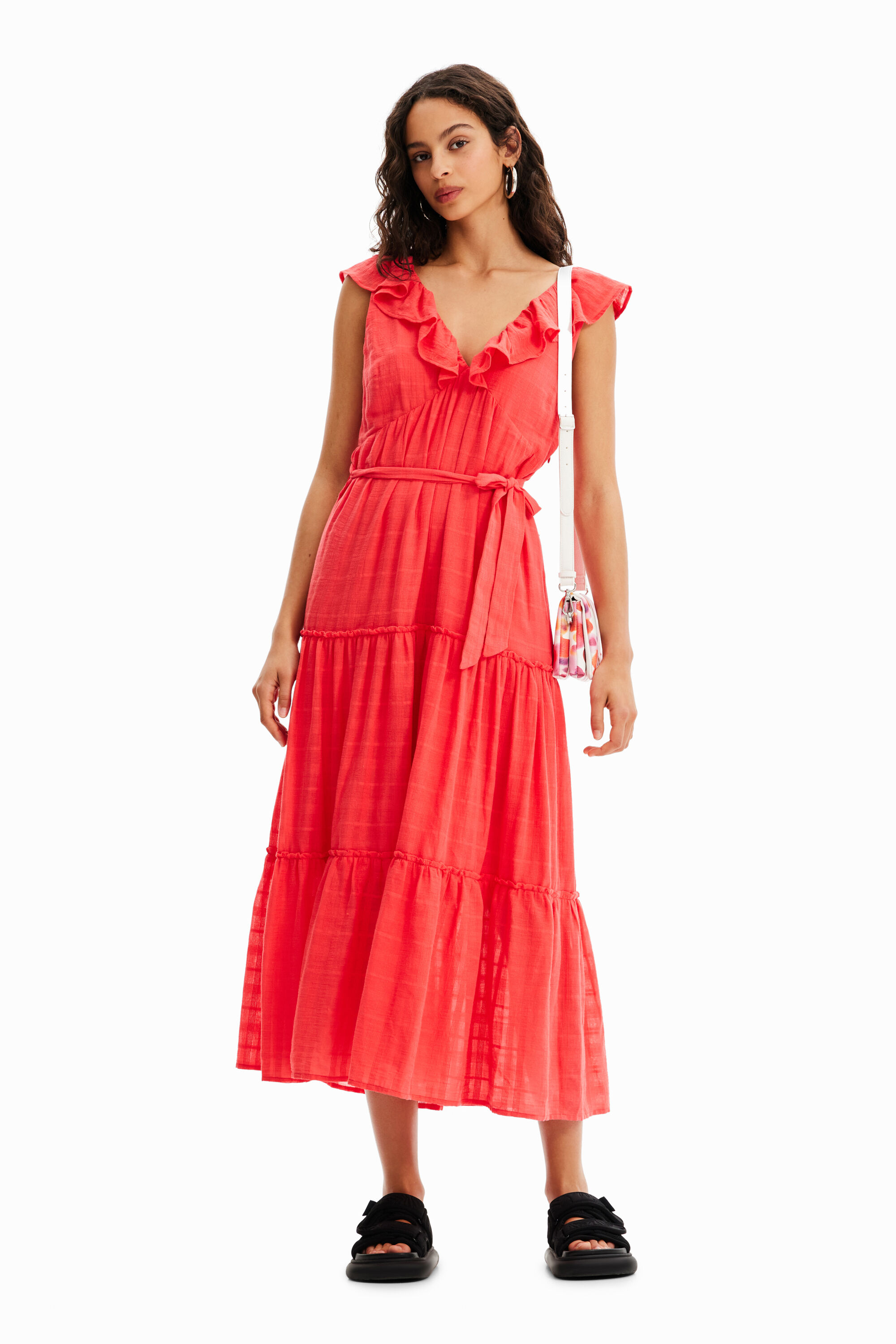 Robe midi volants