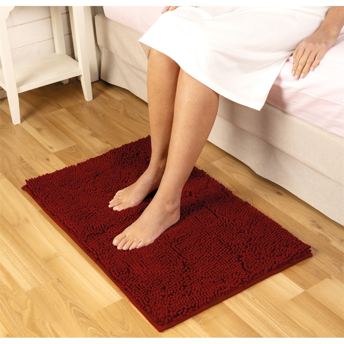 Tapis de bain chenille Blanc