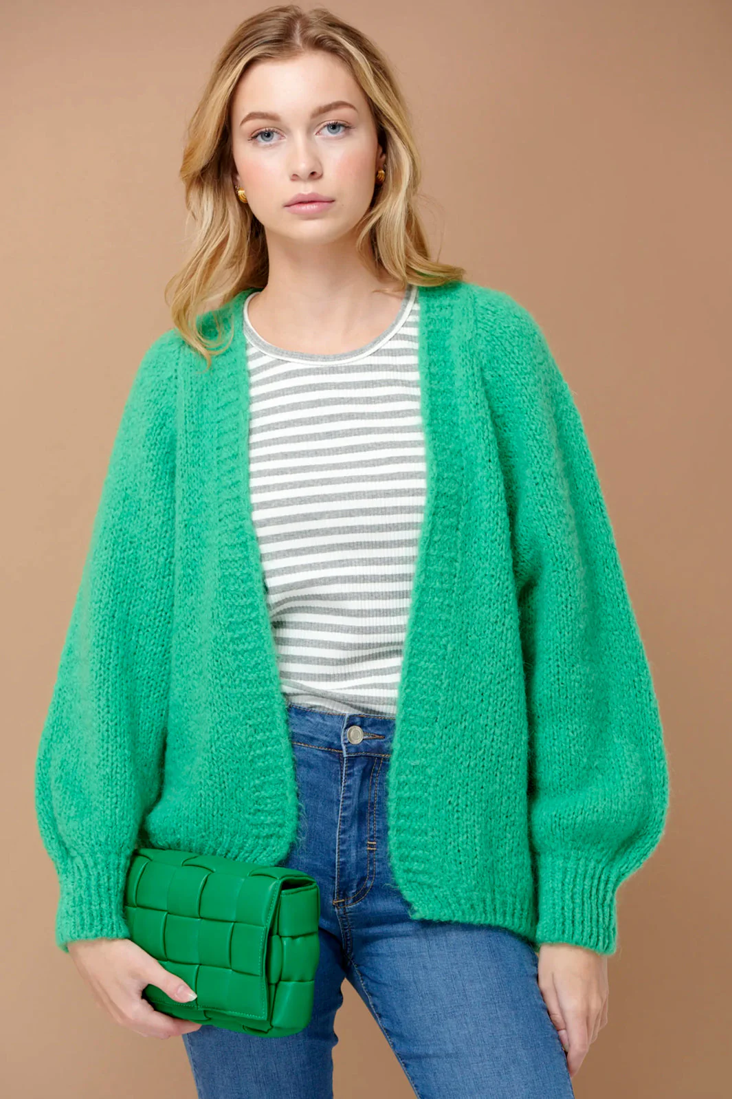 Noella Fora Knit Cardigan light green