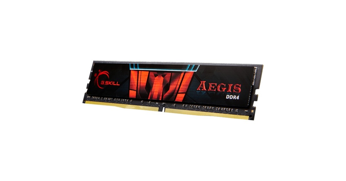 G.Skill32 GB DDR4-2666 Kit werkgeheugen  (Zwart/rood, F4-2666C19D-32GIS, Aegis)