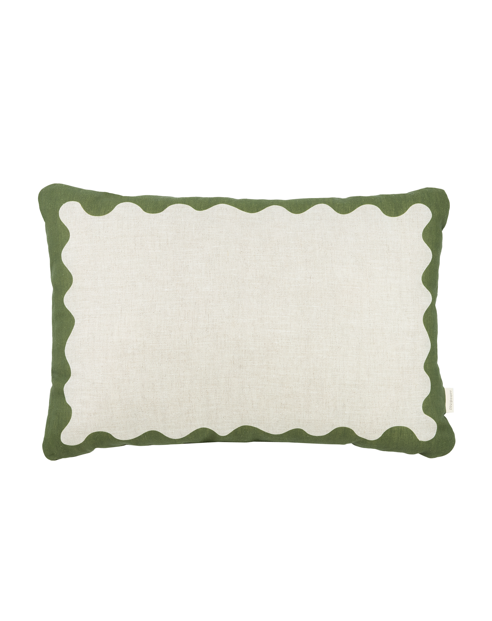 Coussin rectangulaire en lin français vibes l | Vert