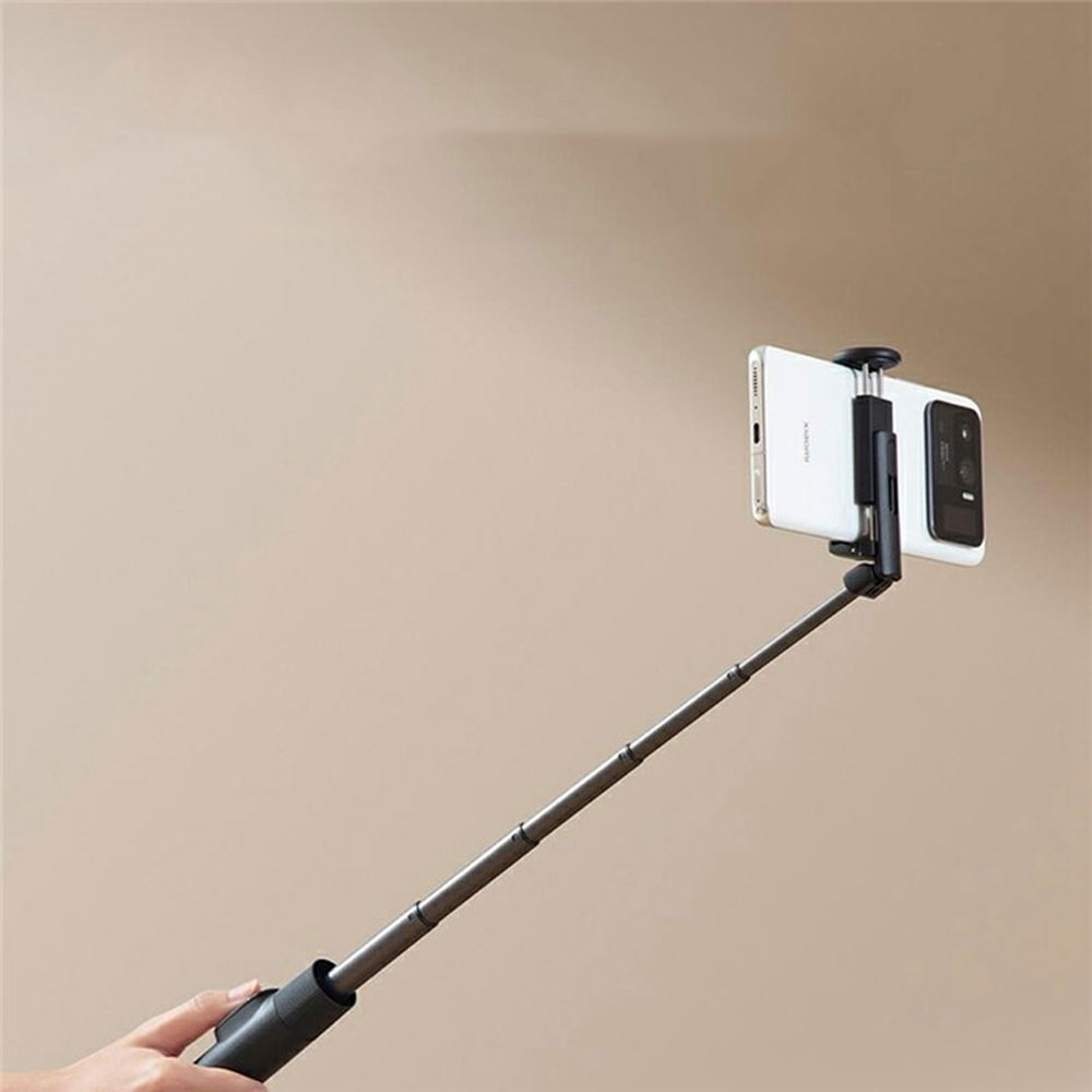 (52cm) 360° Grad Selfie Stick Tripod Dreibein Stativ Halterung mit Bluetooth Fernauslöser für Smartphone - Beige