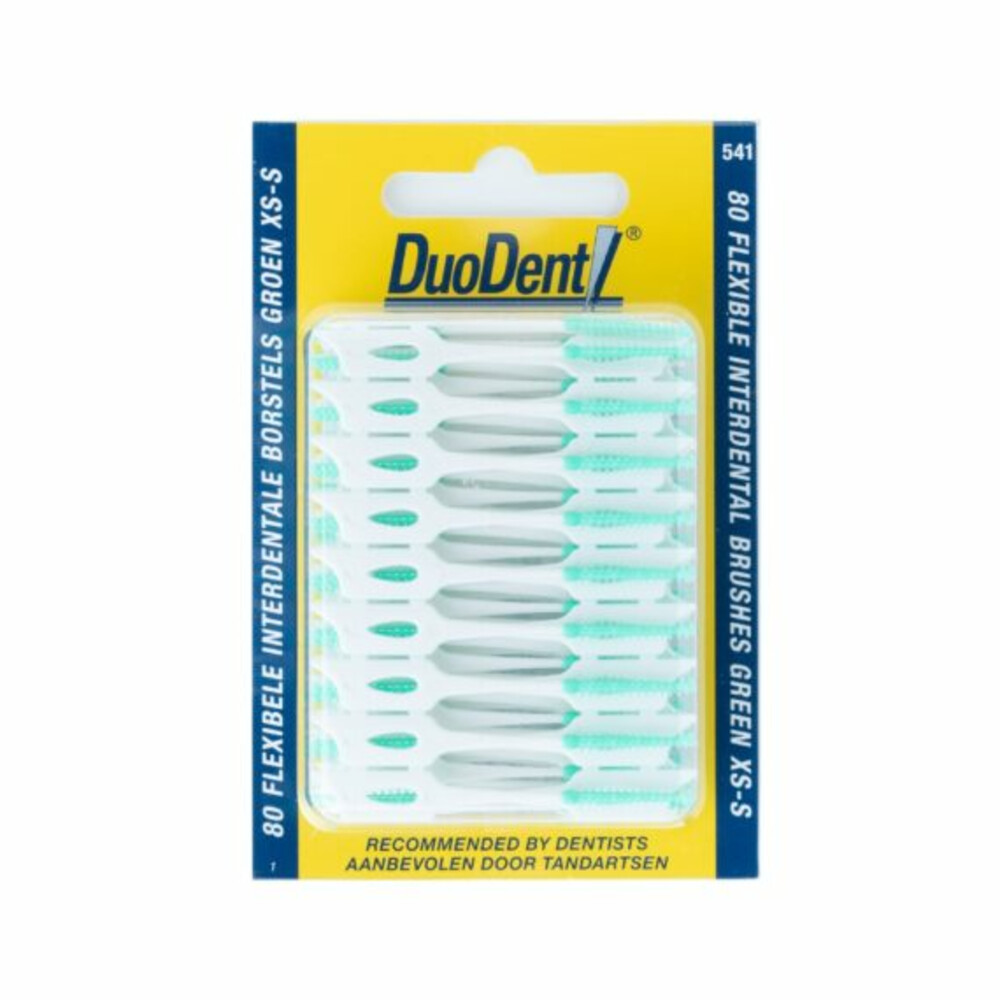 Duodent Flexibele Interdentale Borstels Groen XS-S80 stuks