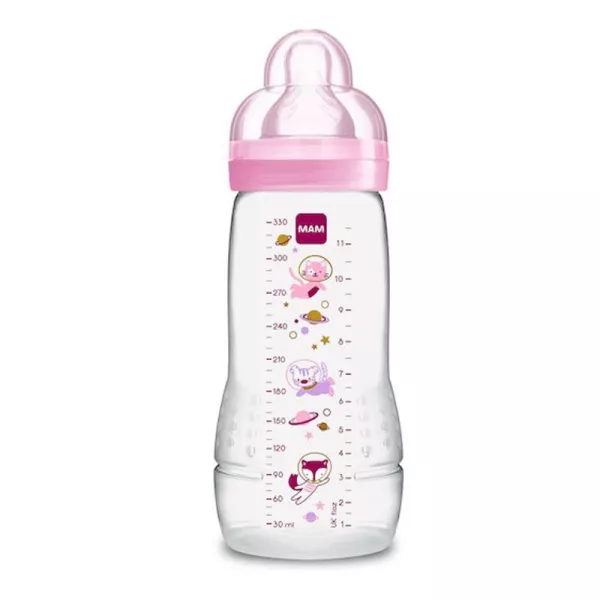 Biberon 2ème âge Cercle Rose 330ml - 1 Biberon
