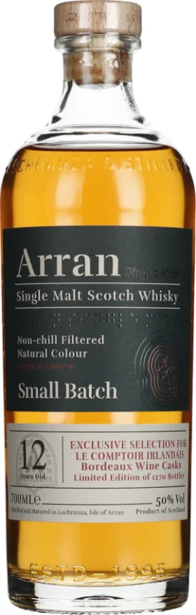 ARRAN 12 YEARS BORDEAUX CASK EXCLUSIVE SELECTION 70CL