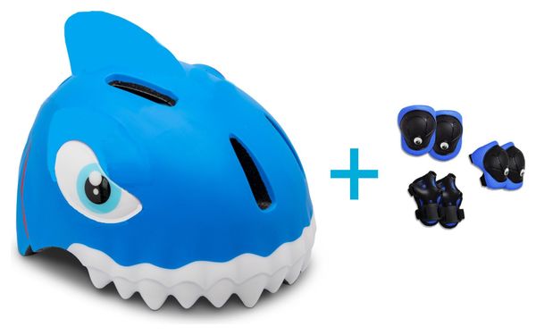 Paquet sécurité fou: casque et équipement enfant | Requin Bleu