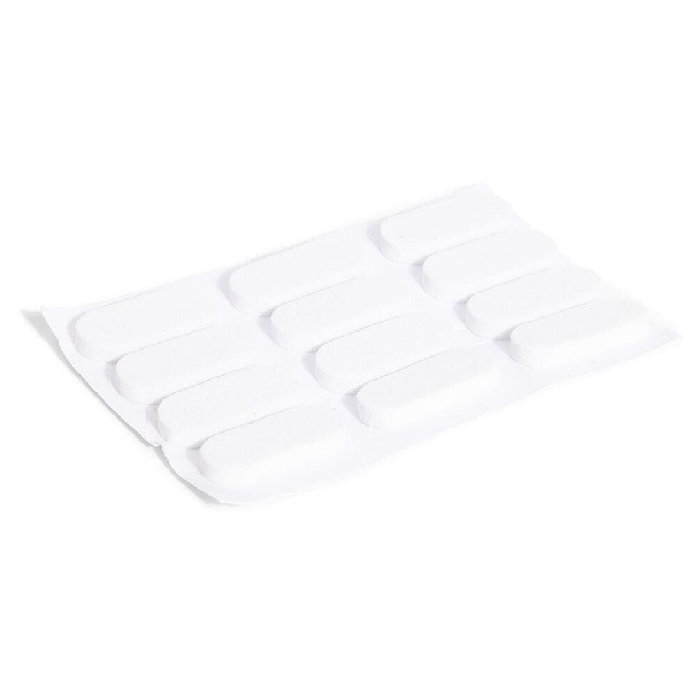Lot de 12 pastilles antibruit en mousse adhésive blanc