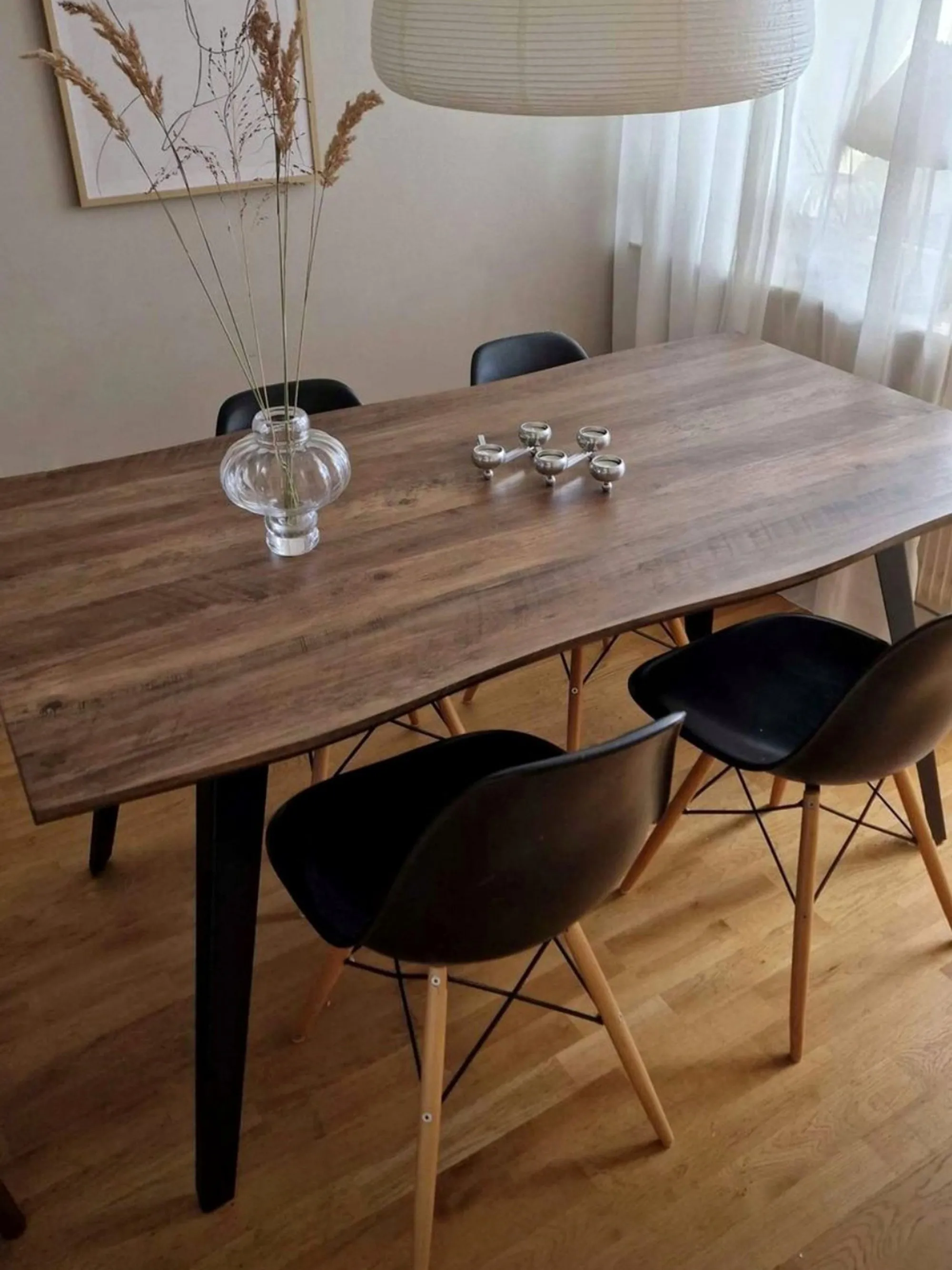 Eettafel WITNEY Donkerbruin 90 cm 160 cm