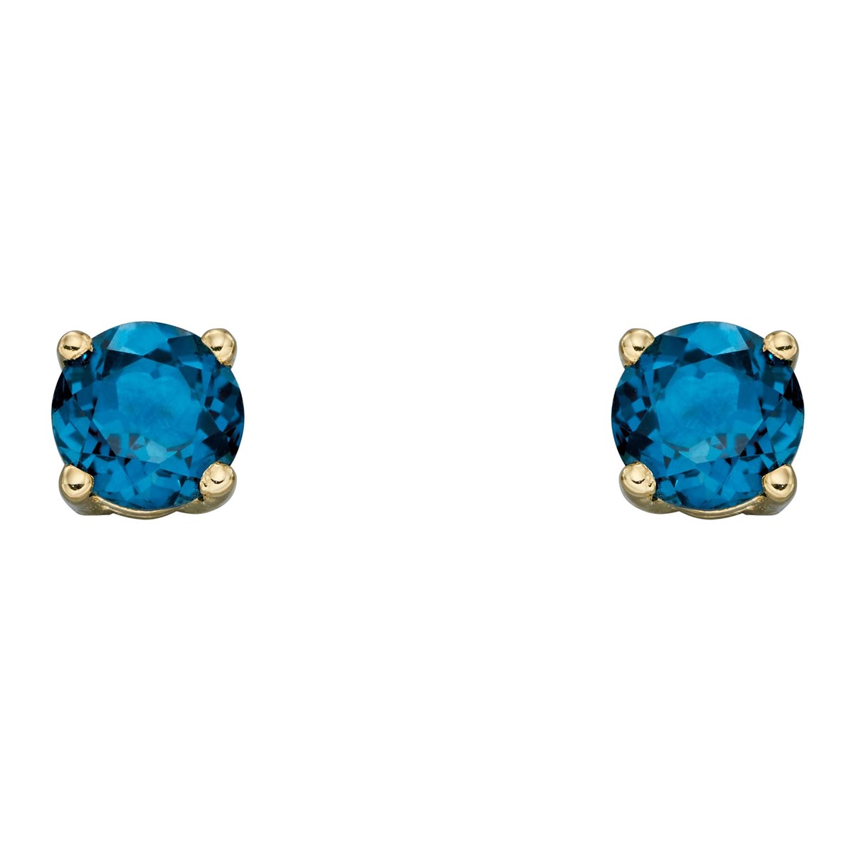 Boucle d'oreille topaze bleu en or 375/1000