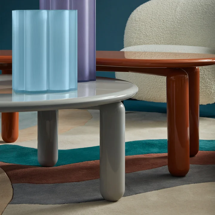 Kartell - Undique Mas Beistelltisch, Ø 48 cm, H 51 cm, grau