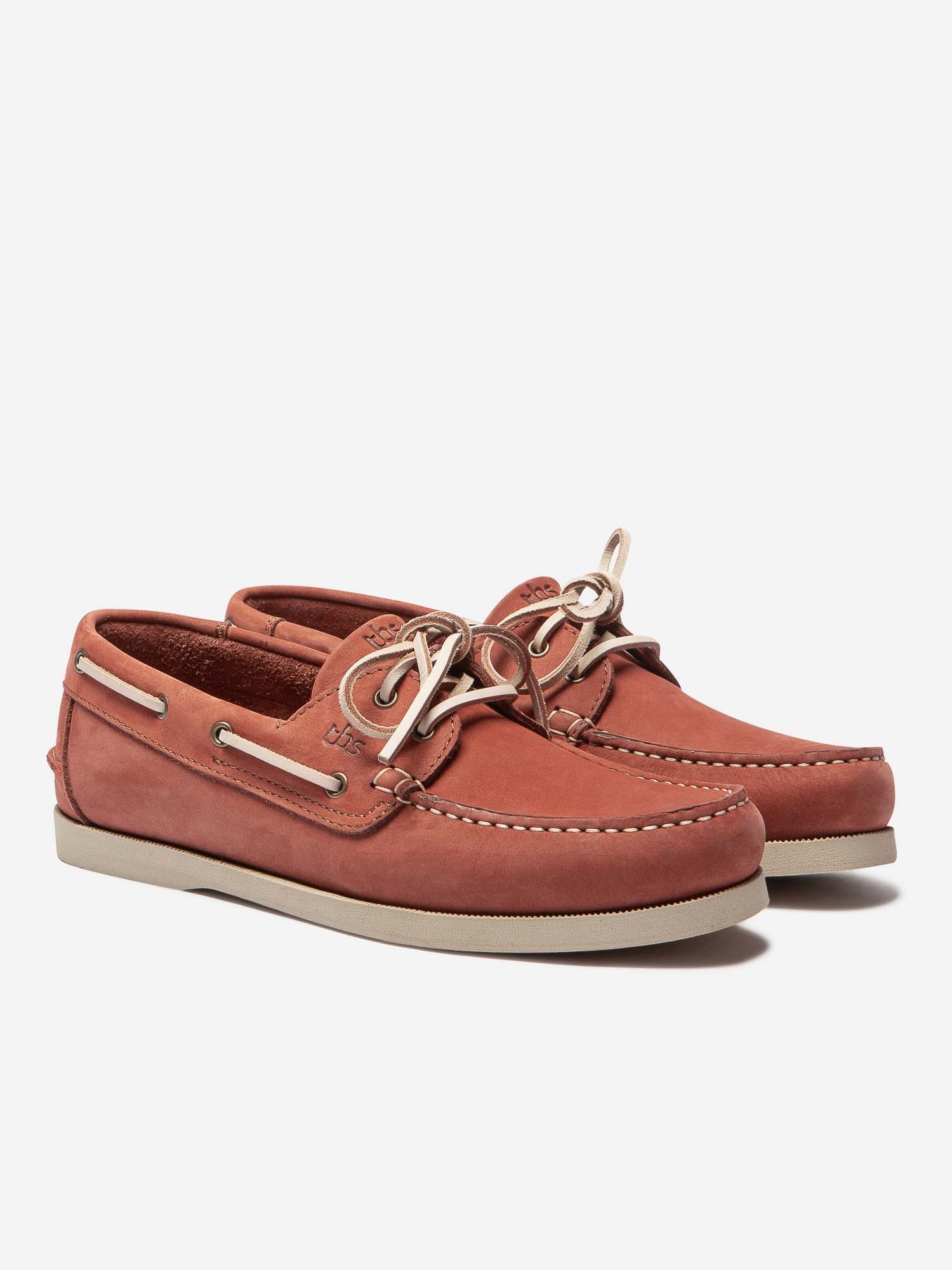 Chaussures Bateau Homme Semelle Grip Cuir Brique
