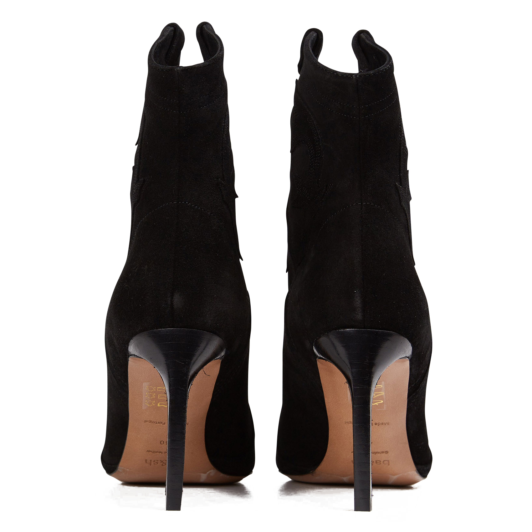 CAITLIN - Bottines à talons aiguilles en cuir | Noir