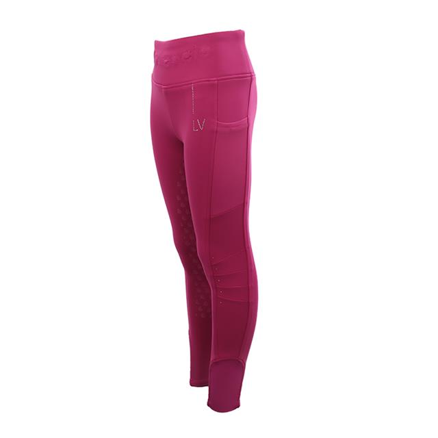 Paardrijlegging La Valencio LVWella Full Grip Kids Donkerpaars