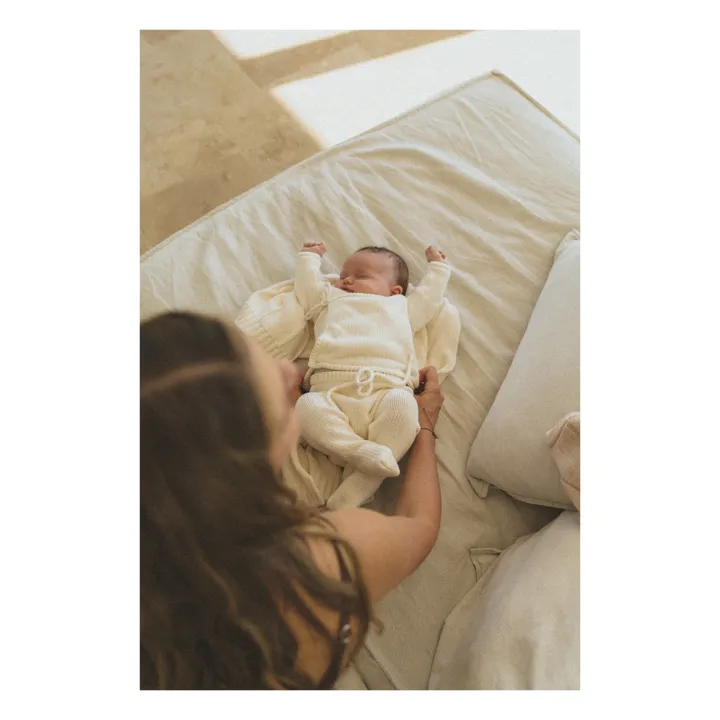 Illoura the Label Pull Cache-Cœur Coton Bio Poet | Ecru