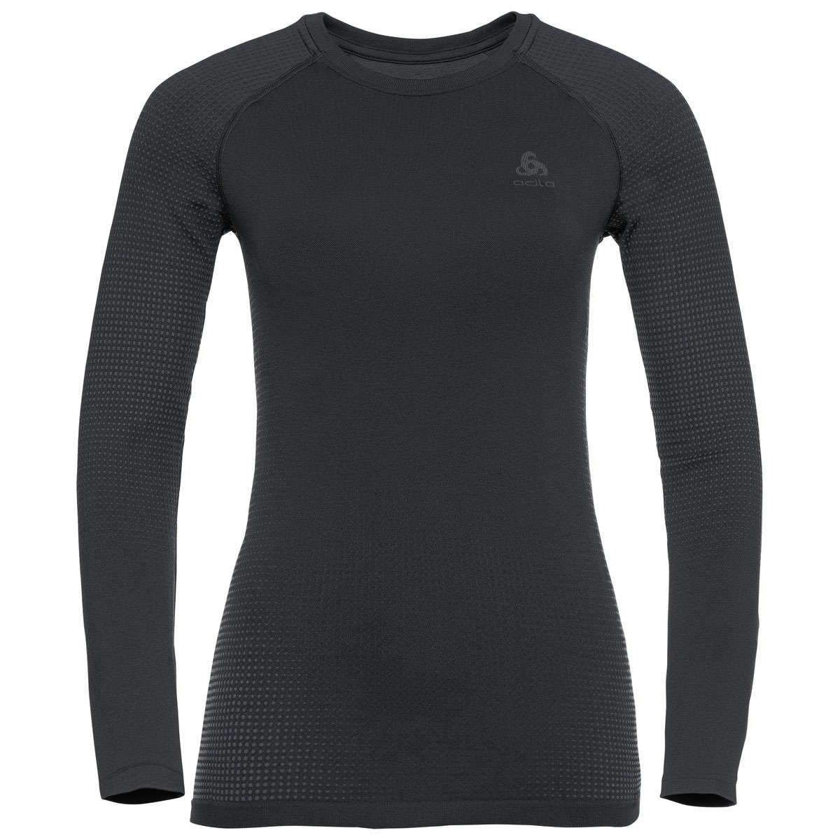 Odlo Performance Warm Eco Crew Neck Thermoshirt Lange Mouwen Zwart