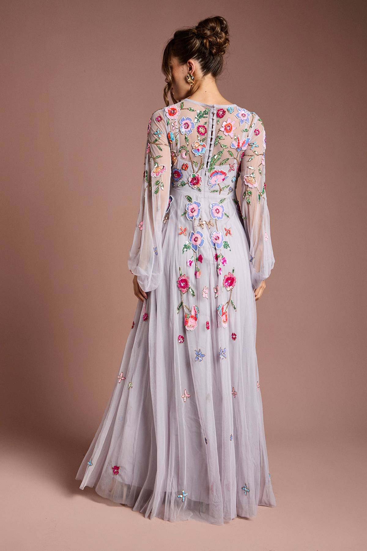 Coast Robe Maxi en Mousseline Ornée